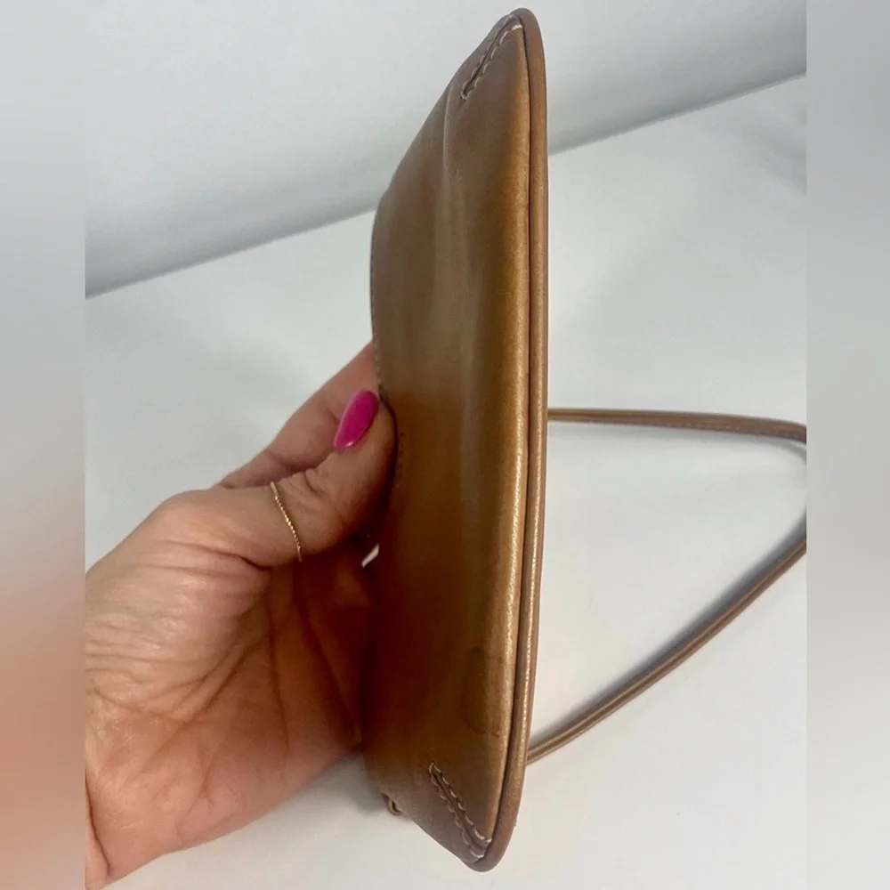 Vintage COACH Brown Leather Wristlet Pouch 6x4